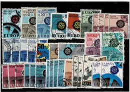 TEMATICA ,EUROPA-CEPT ,1967 ,usati ,35 Pezzi ,serie Complete E Spezzature ,con Ripetizioni ,qualita Ottima - 1967