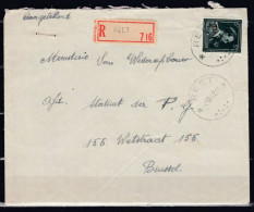Aangetekende Brief Van Reet (sterstempel) Naar Brussel - 1946 -10%