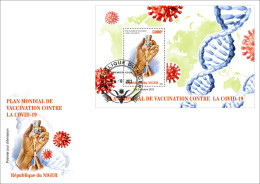 NIGER 2023 - FDC M/S - COVID-19 PANDEMIC GLOBAL VACCINATION - JOINT ISSUE - Emissions Communes