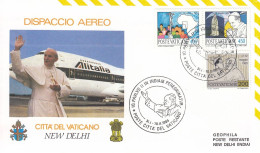 VATICAN Cover 1-1,popes Travel 1986 - Brieven En Documenten