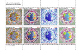 NIGER 2023 - M/S 8V - COVID-19 PANDEMIC VARIANTS OF SARS - JOINT ISSUE - MNH - Joint Issues