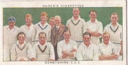 Champions Of 1936 - Ogdens Cigarette Card - 15 Derbyshire County Cricket Club - Ogden's