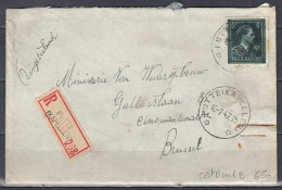 Aangetekende Brief Van Putte (Kapellen) (sterstempel) Naar Brussel - 1946 -10%