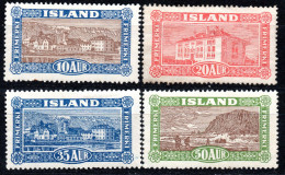 2279. ISLAND. 1925 #116-119(-115 7 A) GUM BLEMISHES - Unused Stamps