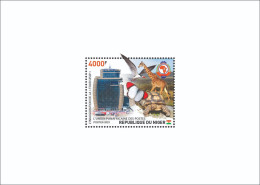 NIGER 2023 - SHEET 1V - UPAP PAPU TANZANIA TOUR INAUGURATION - TURTLES TURTLE GIRAFFE - JOINT ISSUE - LUXE MNH - Joint Issues