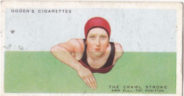 How To Swim 1935 - Ogdens Cigarette Card - 18 The Crawl - Ogden's