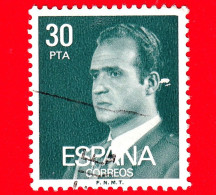 SPAGNA - Usato - 1984 -  Ritratto A Mezzo Busto Del Re Juan Carlos I (1976-1984) (volta A Sinistra) - 30 Pta - Oblitérés