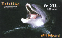 Swiss, Teleline  Van TC  Fr.20 '98, Dolphin, 1623/2500 - Suisse