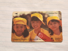 SINGAPORE-(46SIGA)-National Day-(144)(46SIGA-071367)($3)(1/1/1994)-used Card+1card Prepiad Free - Singapore