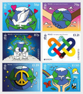 Europa 2023 - Guernesey Guernsey - Paix Peace Frieden - Série Complète 6 Valeurs Dont 2 Europa ** (fortes Valeurs 6,32L) - 2023