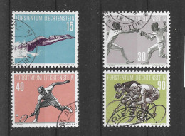 Liechtenstein 1958 Sport Mi.Nr. 365/68 Kpl. Satz Gestempelt - Usati