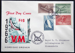 Norway 1966   World Championship Skiing    MiNr.537-40  (lot 6005 ) - FDC