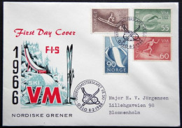 Norway 1966   World Championship Skiing    MiNr.537-40  (lot 6157 ) - FDC