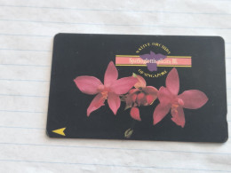 SINGAPORE-(67SIGE-O)-Spathoglottis-(149)(67SIGE-232986)($10)(1/1/1995)-used Card+1card Prepiad Free - Singapore