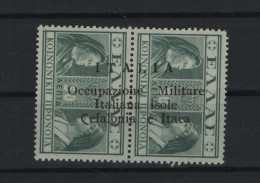 GREECE IONIAN ISLANDS 1941 50+50 LEPTA CHARITY ISSUE (QUEENS) PAIR MNH STAMPS OVERPRINTED ITALIA Occupazione Militare It - Ionian Islands