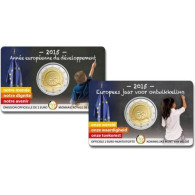 2015 BELGIQUE - 2 Euros Commémorative (coincard) BU - Année Europeenne Du Developpement - Version Flamand - Belgien