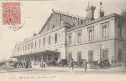 Yvert 129 Semeuse Lignée Perforé N M Compagnie De Navigation Mixte Marseille 5/8/1906 Carte Postale Gare Pour Apt - Covers & Documents