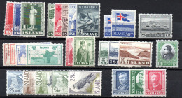 2290. ISLAND. 10  MNH SETS LOT - Colecciones & Series