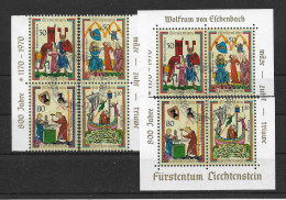 Liechtenstein 1970 Minnesänger Mi.Nr. 527/30 2 Kpl. Sätze Gestempelt - Used Stamps