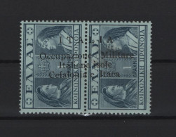GREECE IONIAN ISLANDS 1941 1DRACHMA+1 DRACHMA CHARITY ISSUE (QUEENS) PAIR MNH STAMPS OVERPRINTED ITALIA Occupazione Mili - Ionische Inseln