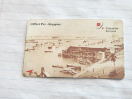 SINGAPORE-(23SIGA-b)-Clifford Pier-(150)(23SIGA-049447)($10)(1/1/1993)-used Card+1card Prepiad Free - Singapore