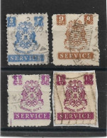 INDIA - BHOPAL 1944 - 1949 OFFICIALS 3p - 1½a SG O350/O353 FINE USED Cat £8.25 - Bhopal