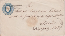 Preußen Ganzsache U 12 A Ra3 Berlin Potsdamer Bahnhof N Stettin Ca 1855 - Entiers Postaux