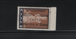 GREECE IONIAN ISLANDS 1941 ITACA 80 LEPTA MNH STAMP OVERPRINTED Occupazione Militare Italiana Isole Cefalonia E Itaca  H - Iles Ioniques