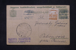 HONGRIE - Entier Postal + Complément De Budapest Pour Brunocz En 1926 - L 149164 - Enteros Postales