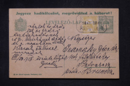 HONGRIE - Entier Postal + Complément Pour Brunocz En 1918 - L 149166 - Enteros Postales