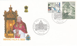 VATICAN Cover 1-16,popes Travel 1986 - Covers & Documents