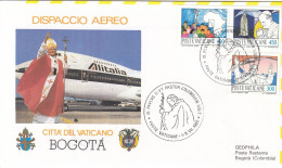 VATICAN Cover 1-18,popes Travel 1986 - Covers & Documents