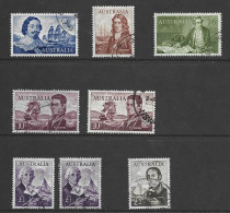 Australia 1963 - 1965 Navigators Set Of 6 With Extra Papers Of 10/- & 1 Pound FU - Used Stamps