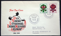 Norway 1968  Home Mission   MiNr.570-71  FDC  (lot 6016 ) - FDC