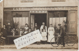 BRUYERES LE CHATEL  - Café De La Renaissance - Maison Ledieu ( Carte Photo ) 1/3 - Bruyeres Le Chatel