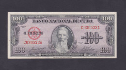 BILLETE CUBA 100 PESOS 1958 EBC/ XF - Kuba