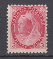 Canada 1898 Queen Victoria Stamp 3c,Scott#78,MLH,OG,VF,$90 - Ungebraucht