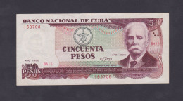 CUBA 50 PESOS 1990 BC/VF - Cuba