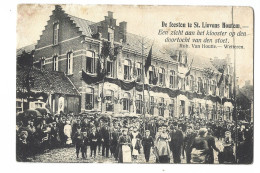 St. Lievens Houtem   -   De FEESTEN Van...    -    Doortocht Van Den Stoet   -   1919   Naar   Audenaerde  -  Wetteren - Sint-Lievens-Houtem