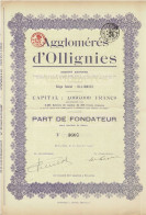 - Titre De 1922 - Agglomérés D'Ollignies - - Industrie