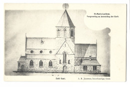 St-Marie-Laethem    -   Vergrooting En Herstelling Der Kerk.   -    Zuid Kant.   1900    -   A.R.  Janssens / Gent - Zwalm