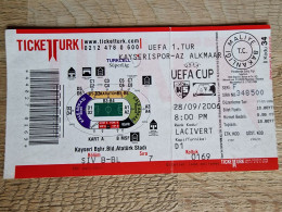 Ticket - Kayserispor - AZ Alkmaar - 28.9.2006 - UEFA Cup - Football Soccer Fussball Calcio - Tickets D'entrée