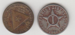 Cuba, 1 Centavo 1946 + 1 Centavo 1953 - Cuba