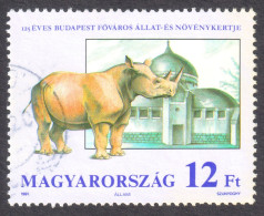 Rhinoceros  - ZOO Budapest - 1991 Hungary - Used - Rhinoceros