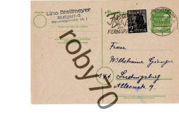 GERMANIA  -  INTERO POSTALE - POSTKARTE - VIAGGIATA  STOCCARDA - STUTTGART  1948 - Lettres & Documents