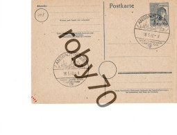 GERMANIA  -  INTERO POSTALE - POSTKARTE - ANULLO POSTALE ANSBACH   1948 - Storia Postale