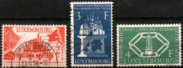 LUXEMBURG,LUXEMBOURG 1956 MI 552-554 ,YT 511 - 513, SATZ KOHLE UND STAHL, GESTEMPELT, OBLITERE - Gebruikt