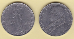 100 Lire 1958 VATICANO PIO XII - Vatican