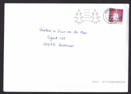 Netherlands: Cover, 2023, 1 Stamp, Christmas Tree, Deer Animal (minor Crease) - Briefe U. Dokumente