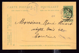 DDFF 458 - Entier Pellens T2R CERFONTAINE 1912 Vers COUVIN - COBA 8 EUR S/TP Détaché - Briefkaarten 1909-1934